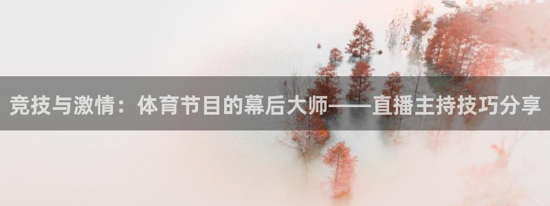 竞技与激情：体育节目的幕后大师——直播主持技巧分享